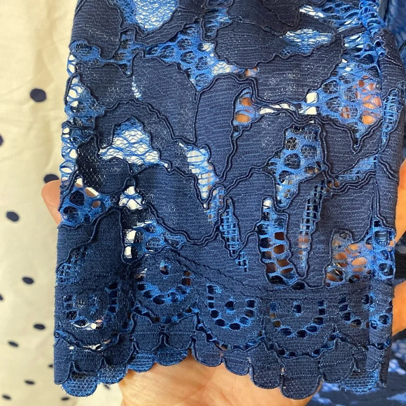 🆕 Lilly Pulitzer Aaliyha True Blue Romantic Corded Lace Overlay - Picture 10 of 12